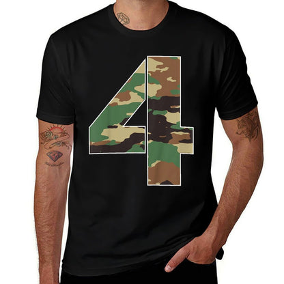 Kids 4 Years Old Boy Army Military 4th Birthday Kids  Odor-resistant T-Shirt
