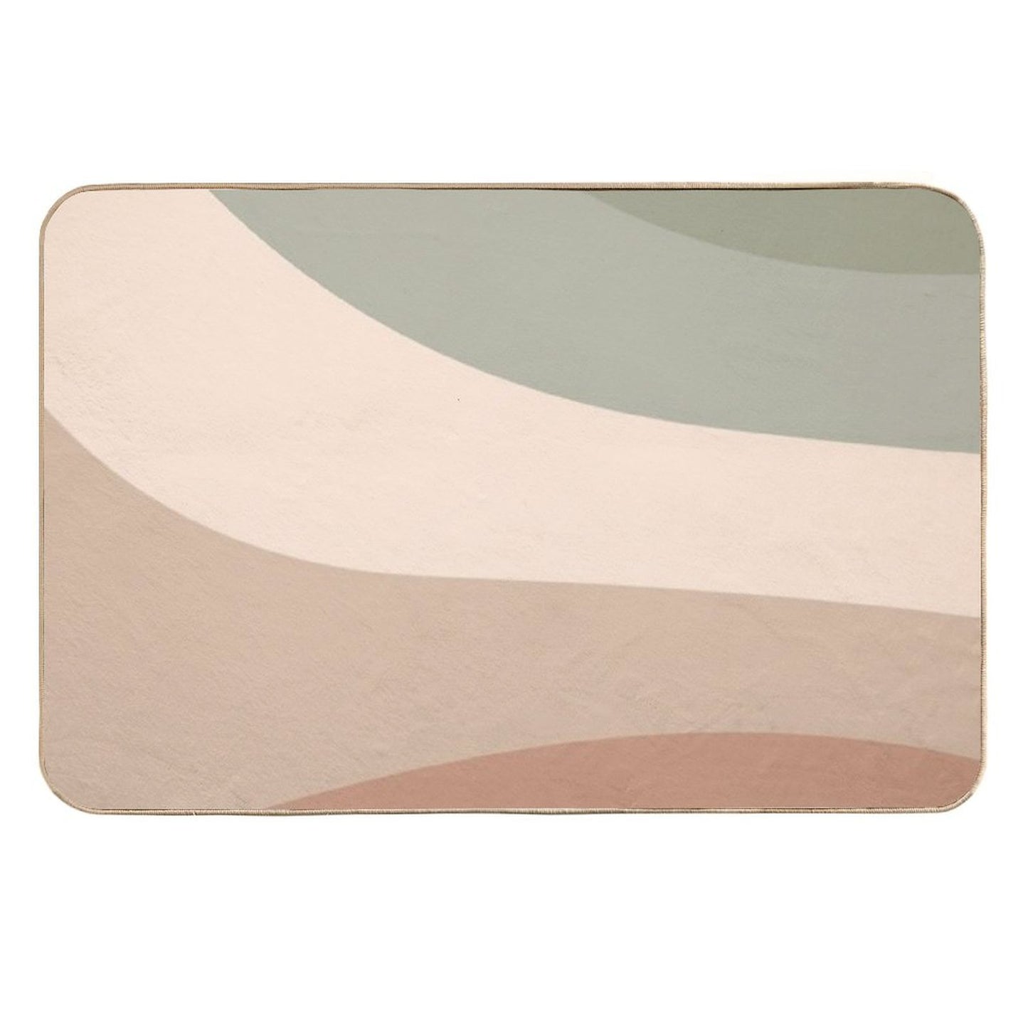 Pastel Color Abstract, Minimalist Art, Simple Pattern, Wave Abstract  Absorbent Bath Mat