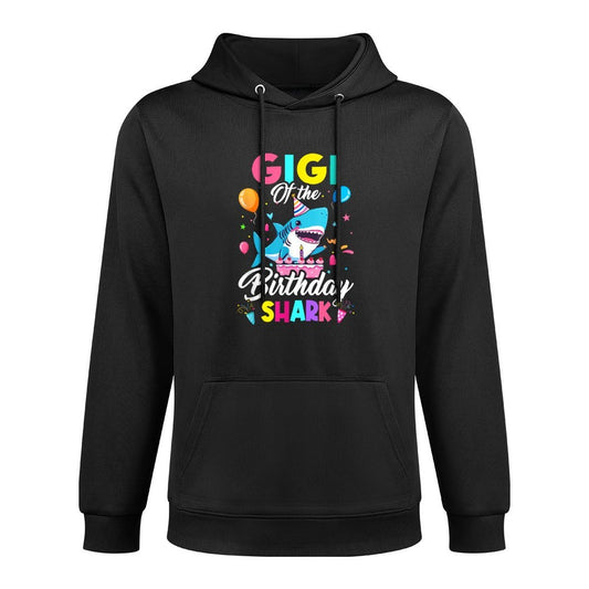 Gigi Of The Shark Birthday Boy Girl Party Family Group Kangaroo Pocket Hoodie