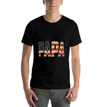Papa Bold Patriotic American Father’s Day Papa  Versatile T-Shirt
