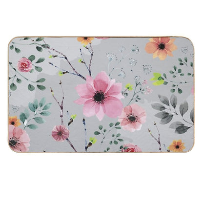 Watercolor Flowers XIV (different Flowers)  Eco-Friendly Bath Mat