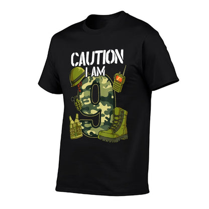 9th Birthday Army  Affordable Price T-Shirt