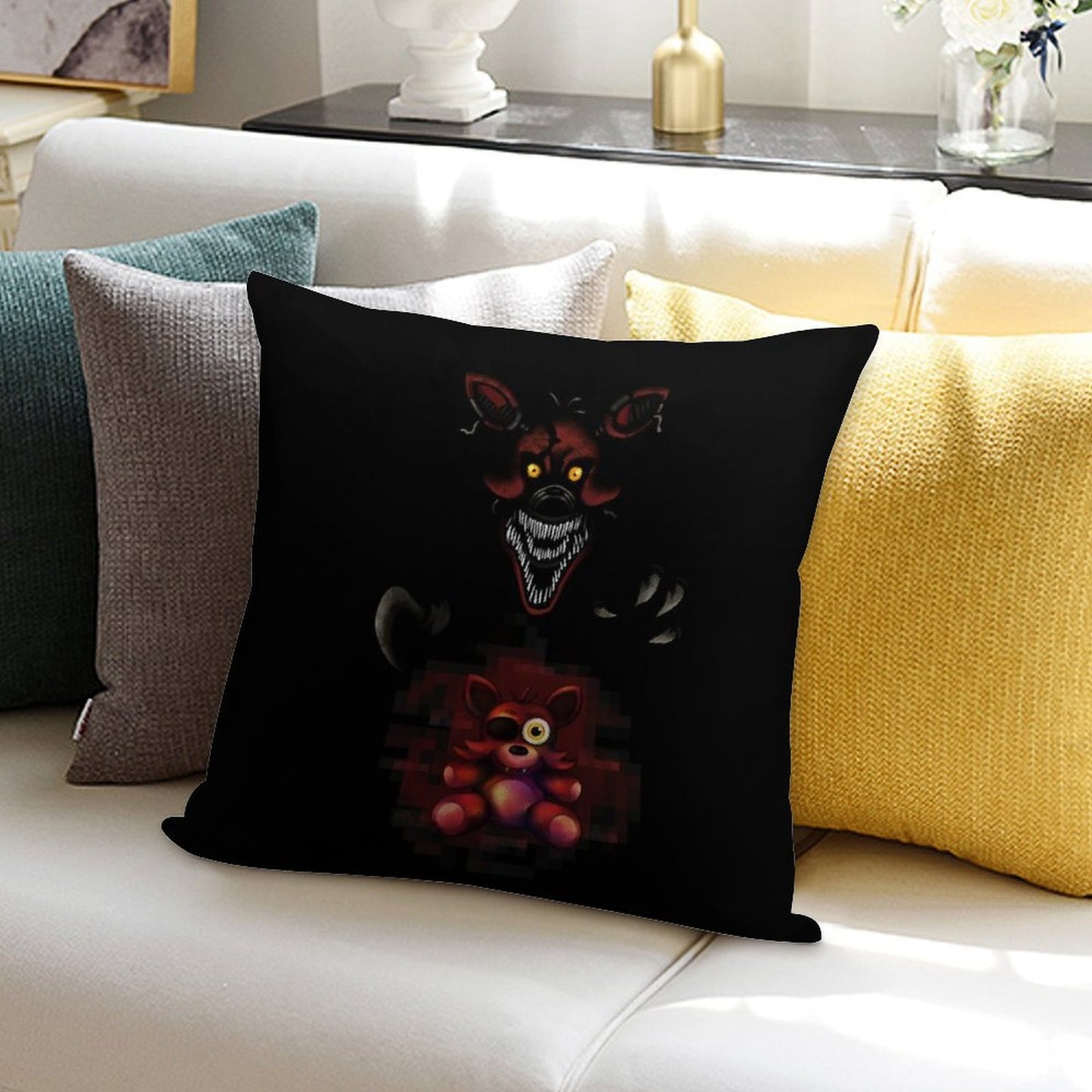 Five Nights at Freddy's - Fnaf 4 - Nightmare Foxy Plush Soft Durable Construction Throw Pillow