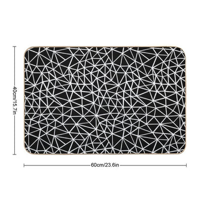 Shattered Black  Eco-Friendly Bath Mat