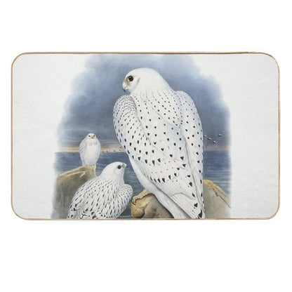 White Falcons  Pet-Safe Bath Mat