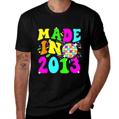Groovy Made In 2013 Glowing 12 12th Birthday Party Matching  Easy-care T-Shirt