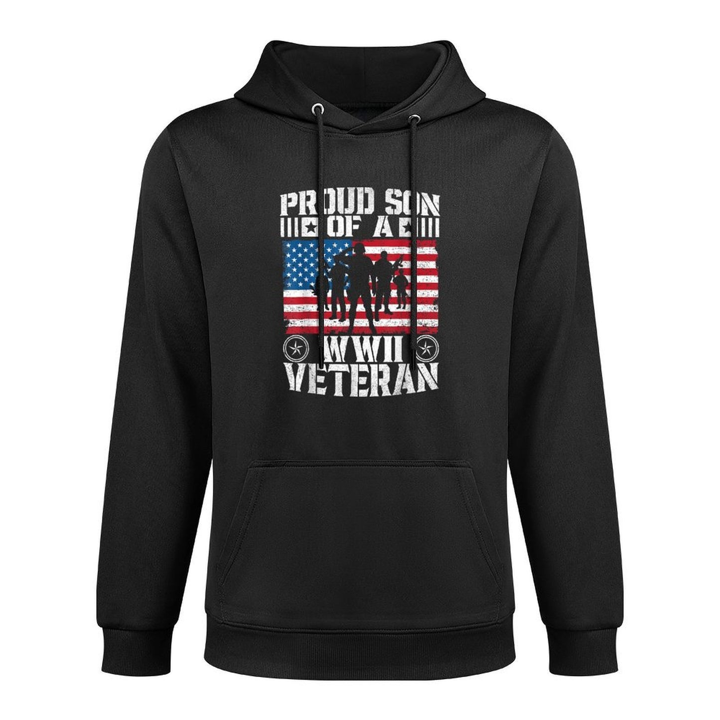 Proud Son Of A WWII Veteran Veterans, Patriotic Veteran Machine Washable Hoodie