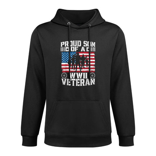 Proud Son Of A WWII Veteran Veterans, Patriotic Veteran Machine Washable Hoodie
