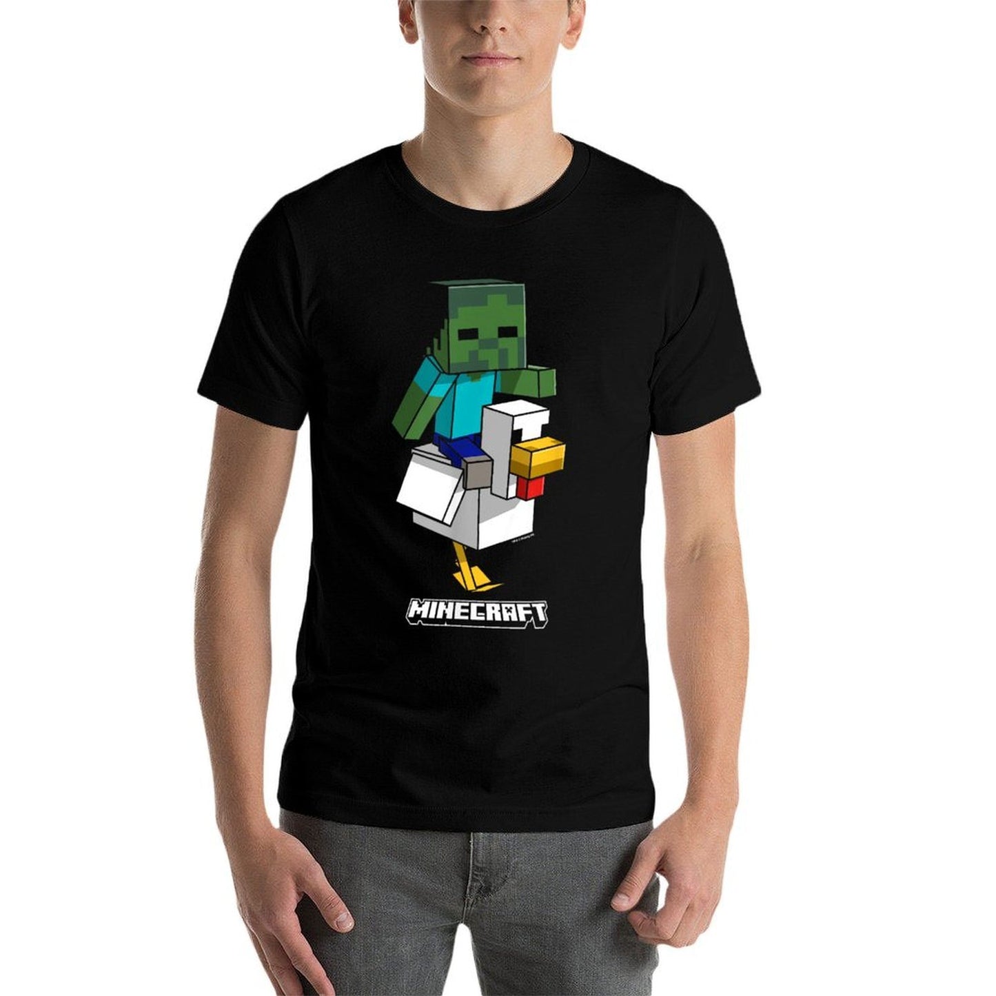 Minecraft Chicken Jockey Aiming To Attack  Odor-resistant T-Shirt