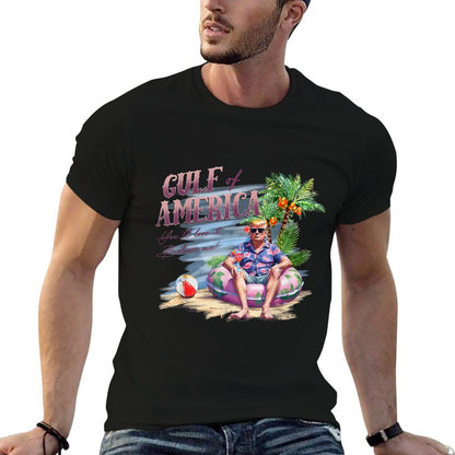 Gulf of USA America Vintage Beach America&#39;s Gulf Mexico Wrinkle-resistant T-Shirt