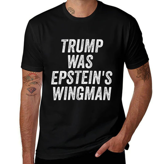 2024 Harris Walz Gear Trump Was Epsteins Wingman Design - Unisex Adult, Black, Small,,, Political  Polyester Blend T-Shirt