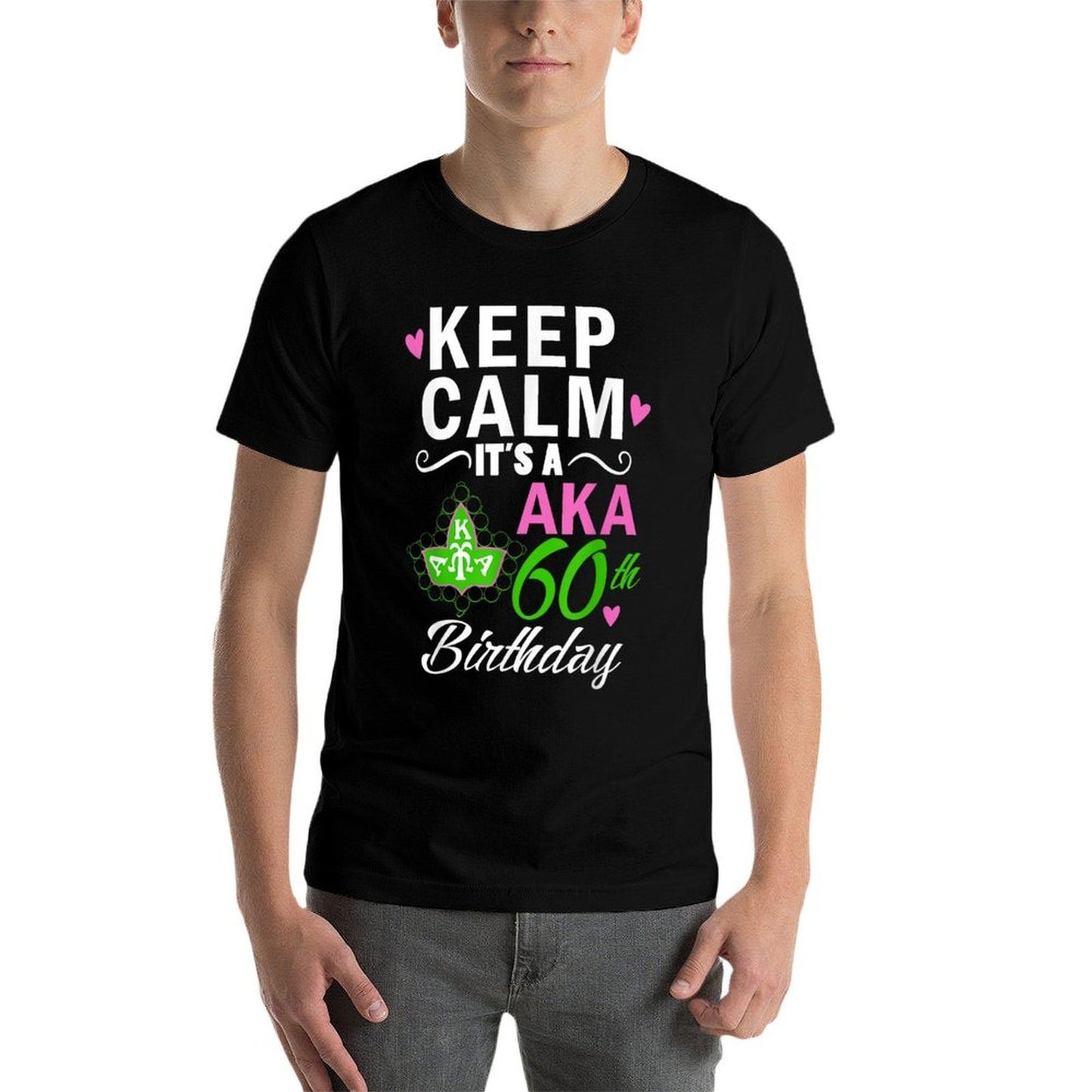 Keep Calm It's A Aka 60th Birthday  Slim-fit Cut T-Shirt