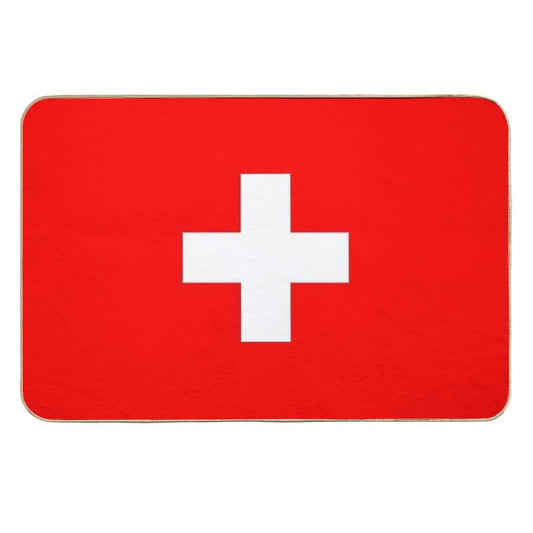 Swiss National Day - Switzerland Flag #6  Odorless Bath Mat