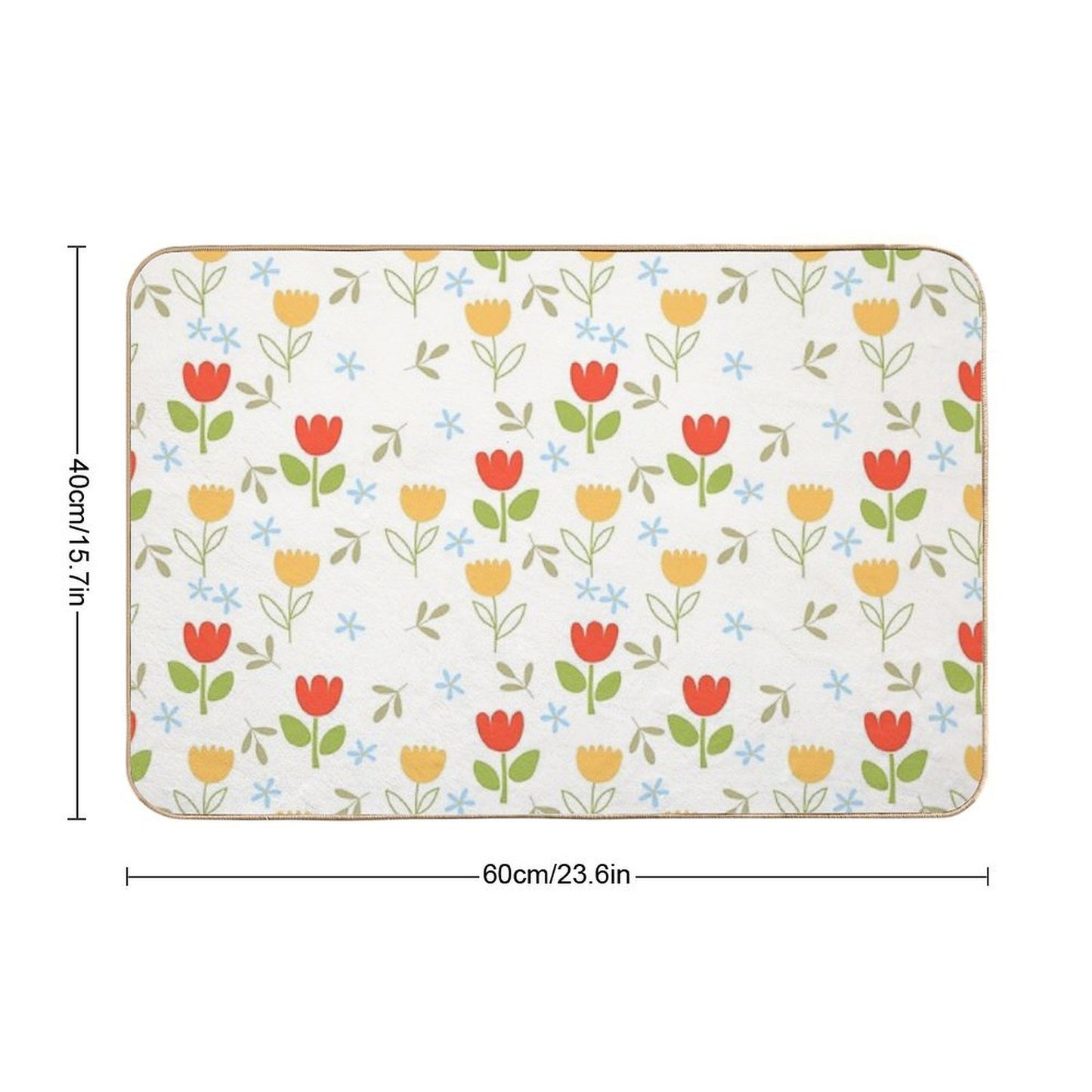 Cute Flower And Leaf Patterns  Multi-Purpose Bath Mat