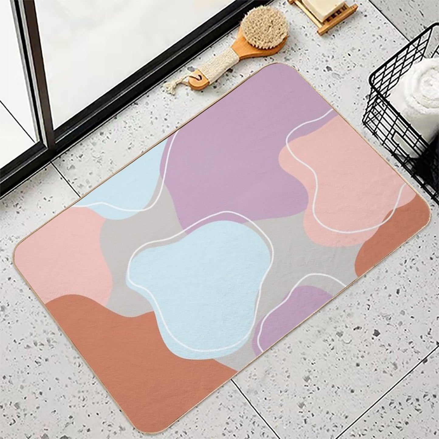 Abstract Paint Pattern  Stain-Proof Bath Mat