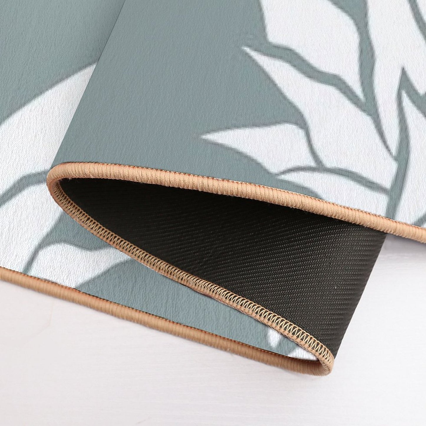 Hawaii Tropical Pineapple, Teal And White  Long-Lasting Bath Mat