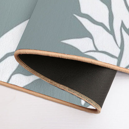 Hawaii Tropical Pineapple, Teal And White  Long-Lasting Bath Mat