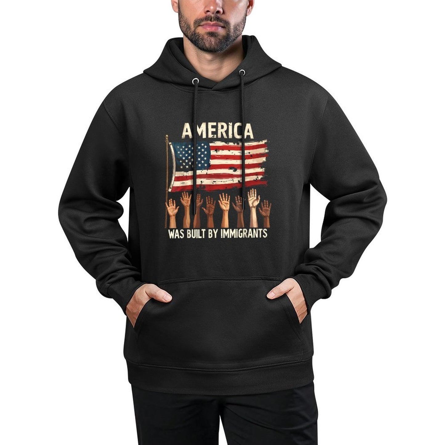 America Was Built by Immigrants Diversity Immigration Rights All-Day Comfort Hoodie
