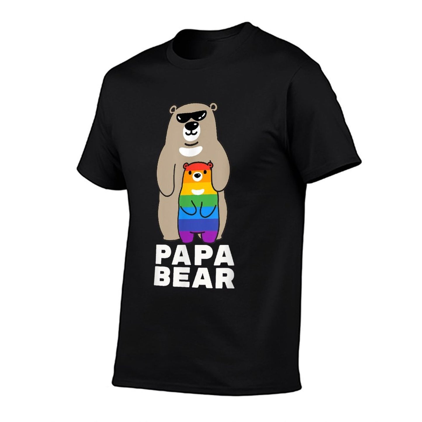LGBT Proud Papa Bear Proud Bear Dad LGBT Pride Gay Child  Oversized Silhouette T-Shirt