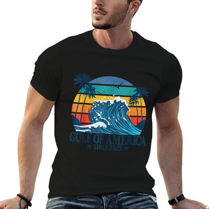 Gulf of US America Vintage Beach America&#39;s Gulf Slim-fit Cut T-Shirt