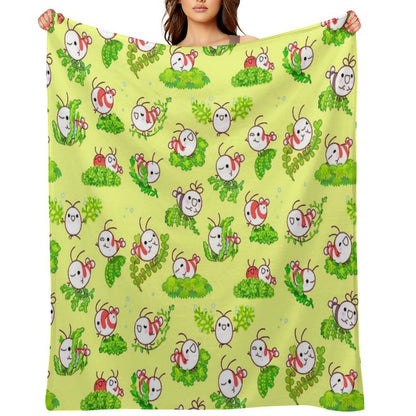 Shy Shrimp And Moss Multi-functional Throw Blanket