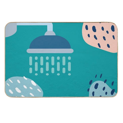 Blue Water Shower  Easy Maintenance Bath Mat