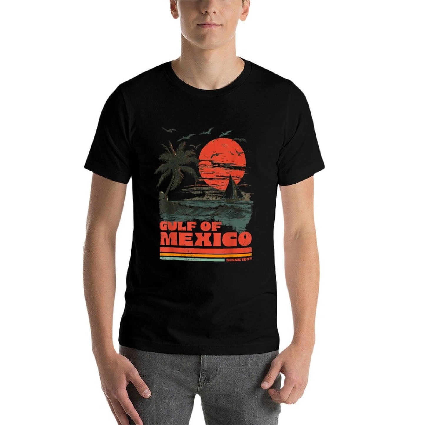 Gulf of Mexico Beach Vintage Distressed Shirt  Quick-drying T-Shirt