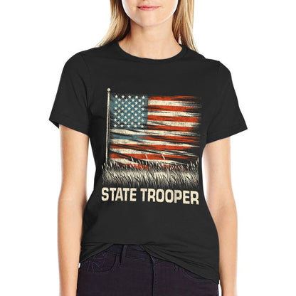 American USA Law Enforcement State Trooper  Quick-drying T-Shirt