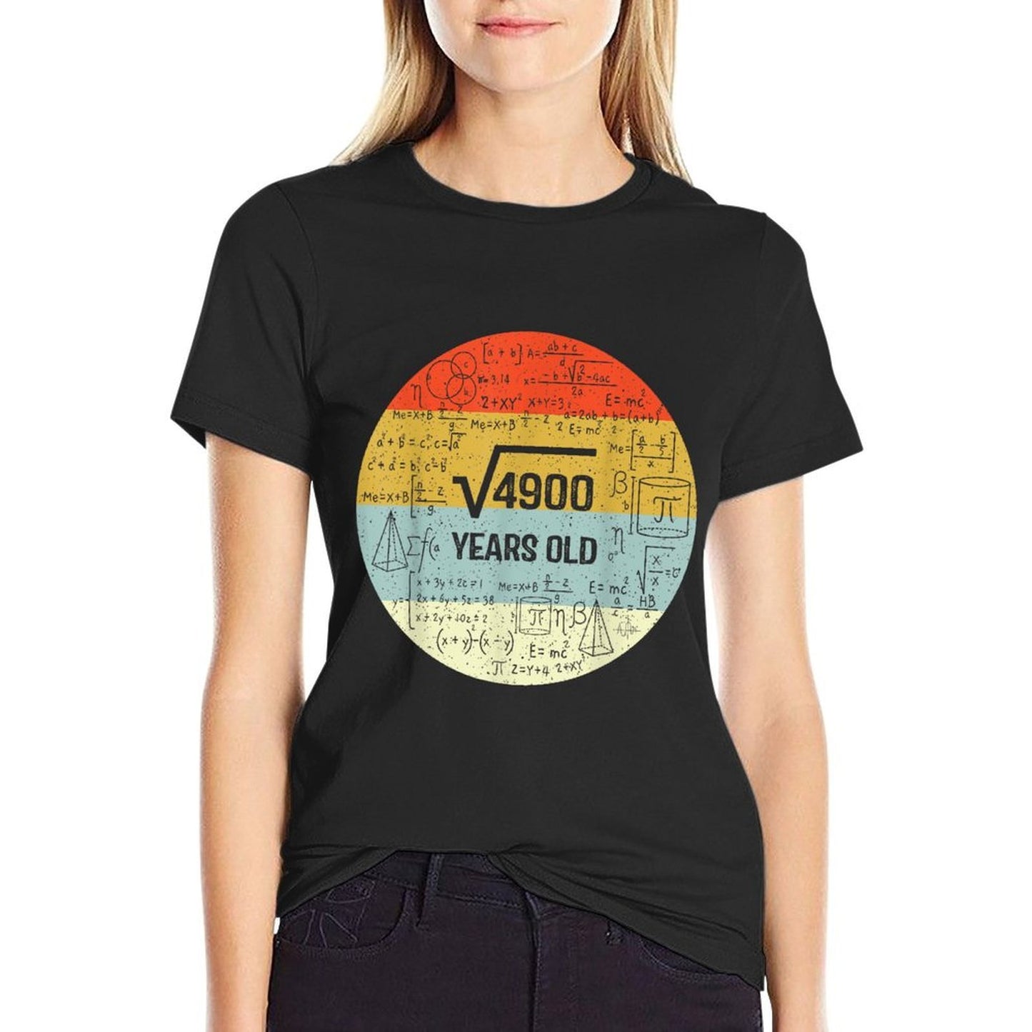 Square Root of 4900 Retro Style 70 Years Old 70th Birthday  Graphic-printed T-Shirt