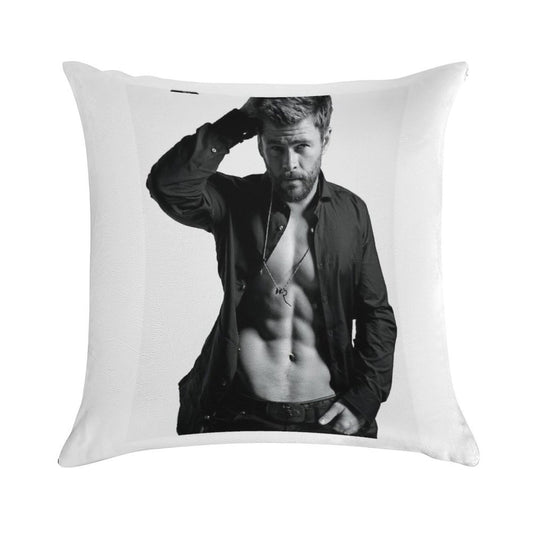 Chris Hemsworth Sexy Soft Bedroom Essential Throw Pillow