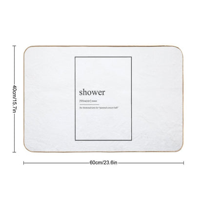 Shower 489 Watercolor Map Yoga Quote Definition De  Versatile Bath Mat