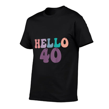Womens Hello 40 Years Old Retro Vintage 1985 40th Birthday Women  Vintage-inspired T-Shirt