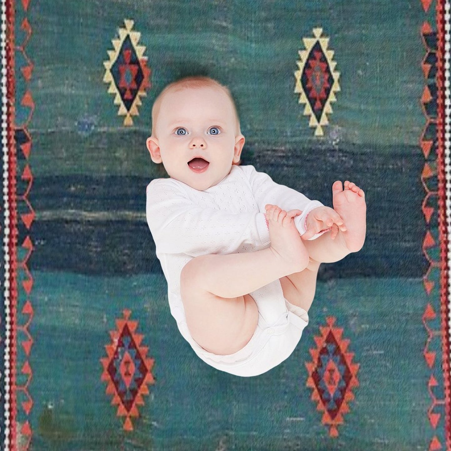 Sivas Antique Turkish Niche Kilim Print Velvety-soft Throw Blanket