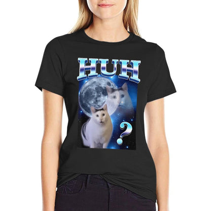 HUH Funny Dank Cat Meme Comfortable T-Shirt