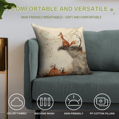 Guarding The Pumpkin Patch Soft Home Decor Throw Pillow