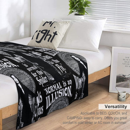 Morticia Addams-Normal Is An Illusion... Anti-pilling Throw Blanket