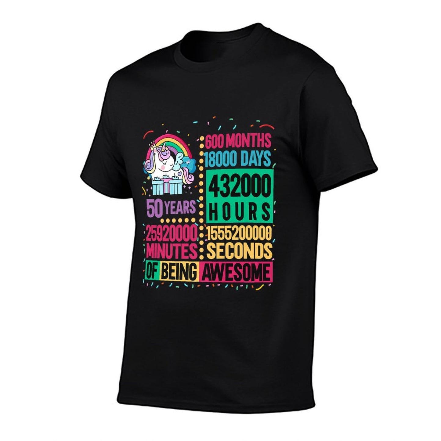 Cute Unicorn 50 Years Lifetime Rainbow 50th Birthday Premium  Heathered Texture T-Shirt