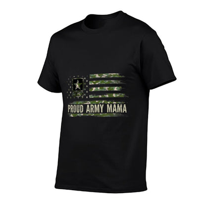 Vintage Proud Army Mama Camo American Veteran Gift  Relaxed-fit T-Shirt