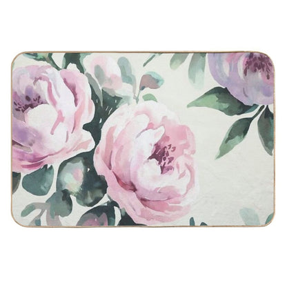 Charming Watercolor Tulips  Anti-Trip Bath Mat