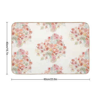 Watercolor Flower Print Design  Multi-Purpose Bath Mat