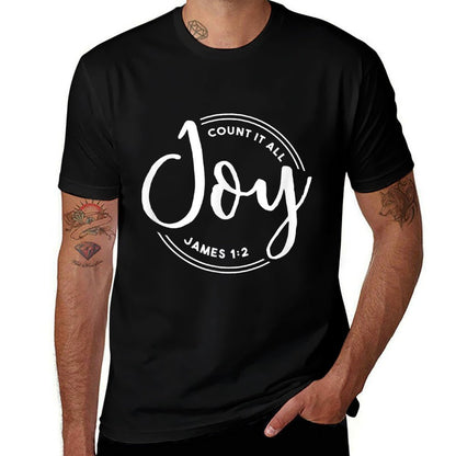 Count It All Joy Bible Verse Quote I Choose Joy  Heathered Texture T-Shirt