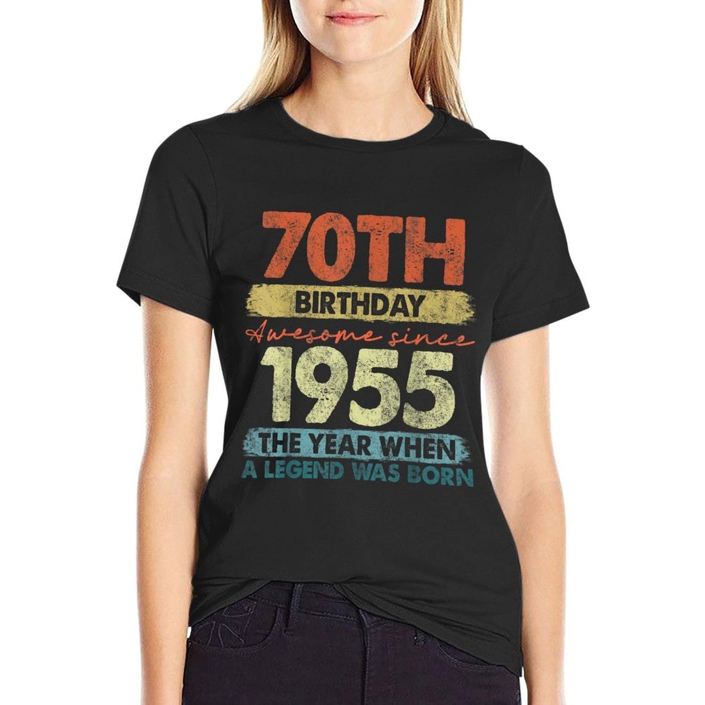 70 Year Old Gifts Vintage 1955 Limited Edition 70th Birthday  Moisture-wicking T-Shirt