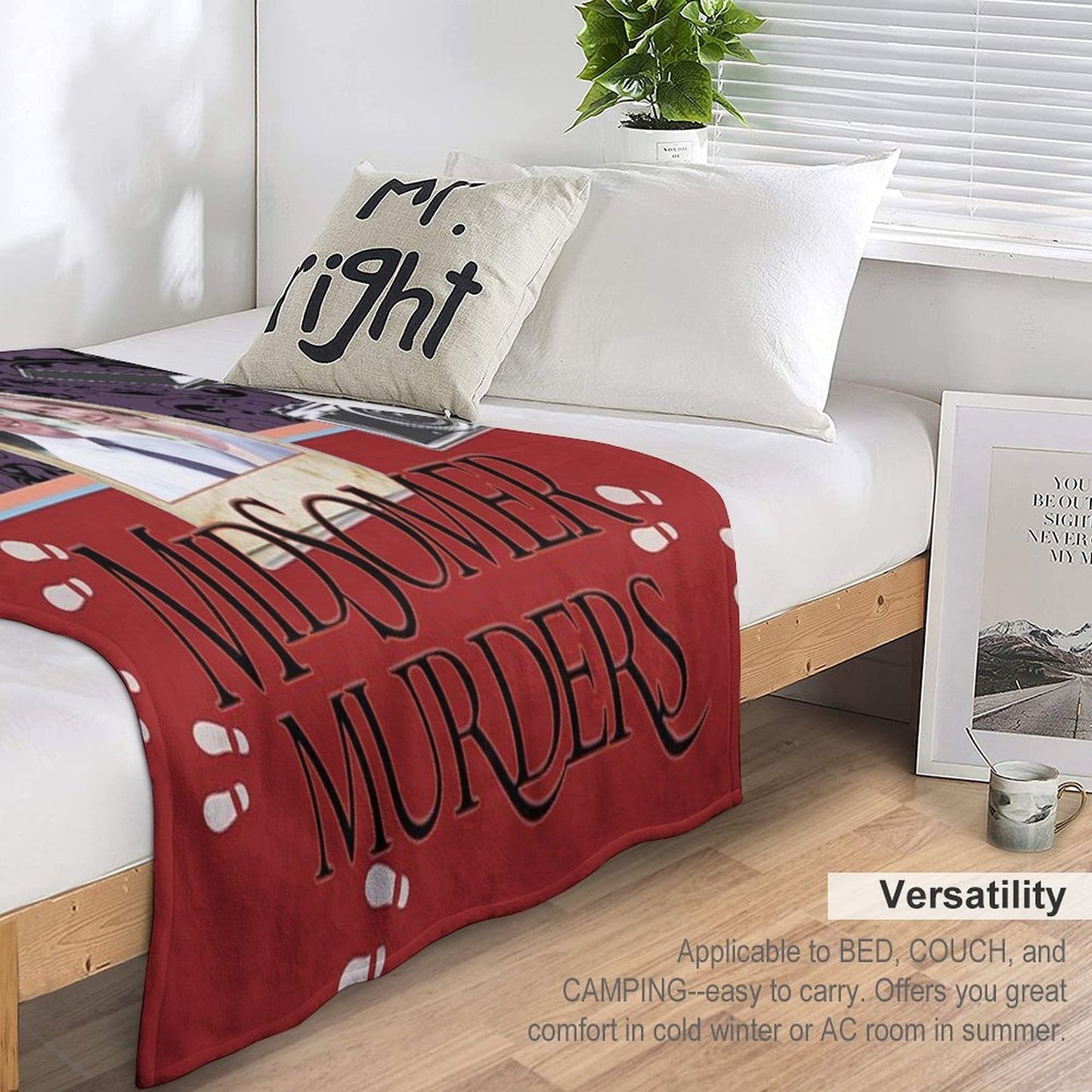 Inspector Barnaby Investigates in Midsomer Murders And Solves Exciting Criminal Cases in Idyllic England, Great Series Sustainable Throw Blanket