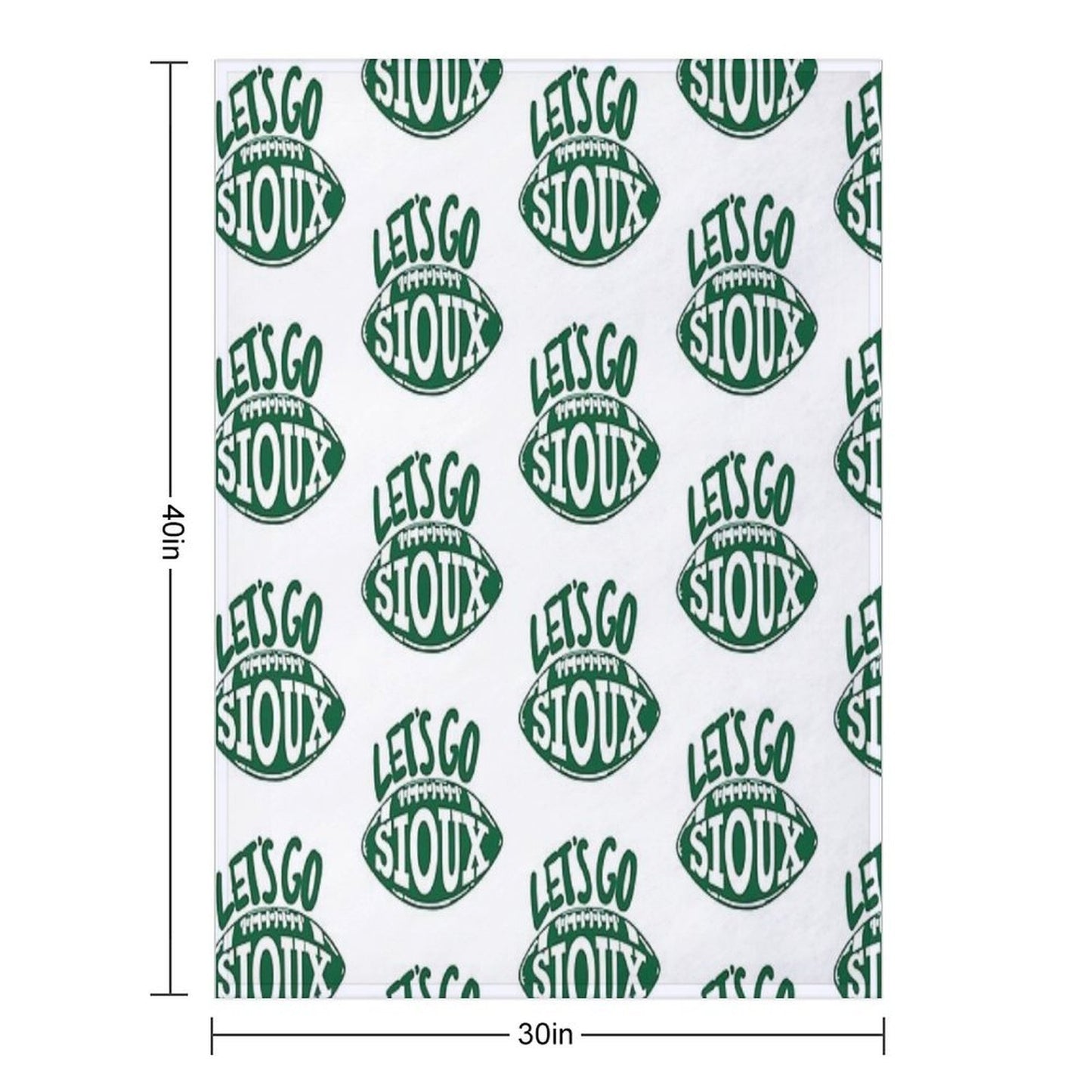 Let’s Go Sioux Easy Care Throw Blanket
