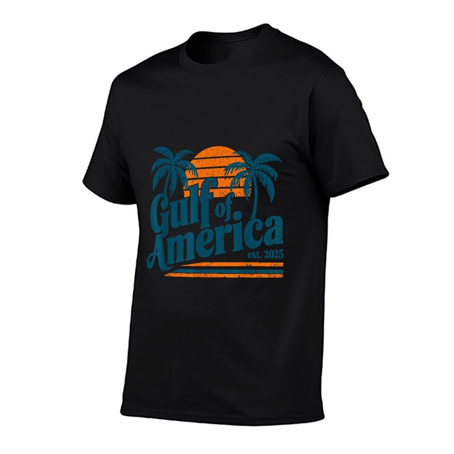 Retro Vintage Gulf Of US America 2025 American Gifts Oversized Silhouette T-Shirt
