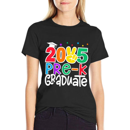 Kids Pre-K Graduate 2025 Preschool Graduation Class of 2025 Kids  Polyester Blend T-Shirt