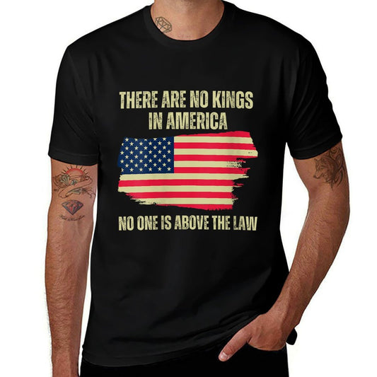 Womens There Are No Kings in America, 2025 Us  Wrinkle-resistant T-Shirt