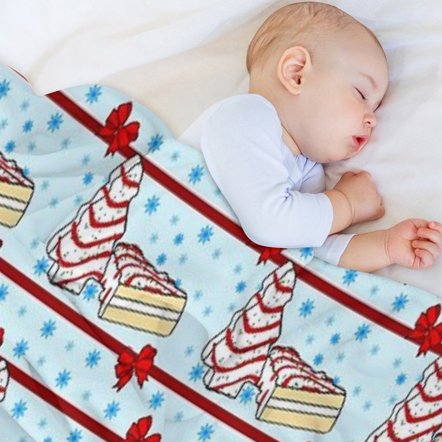 Little Debbie Christmas Cakes Velvety-soft Throw Blanket