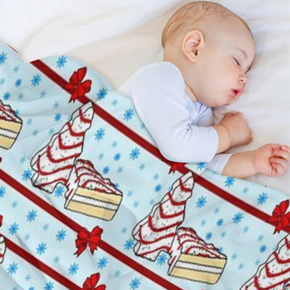 Little Debbie Christmas Cakes Velvety-soft Throw Blanket