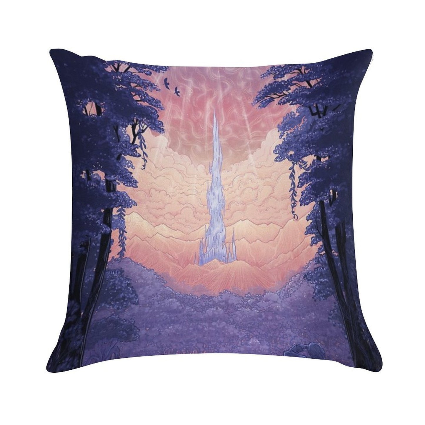 First Steps in Lakeland - Final Fantasy XIV Soft Luxury Feel Throw Pillow